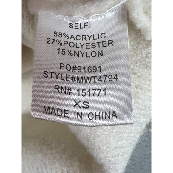 Lelis Collection Womens Sweater Abstract Graffiti Spray Paint Cream/Black XS - Picture 7 of 9